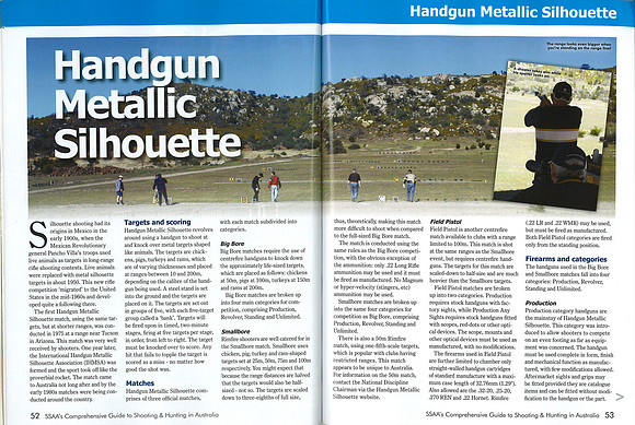 My photos published in the SSAA Comprehensive Guide to Shooting and Hunting in Australia. Edition 1.